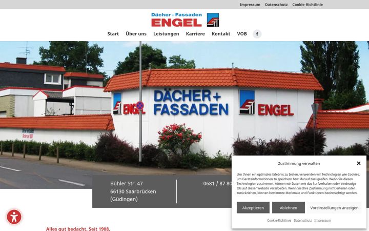 Screenshot of dachdecker-engel.de