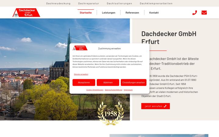 Screenshot of dachdecker-erfurt.de