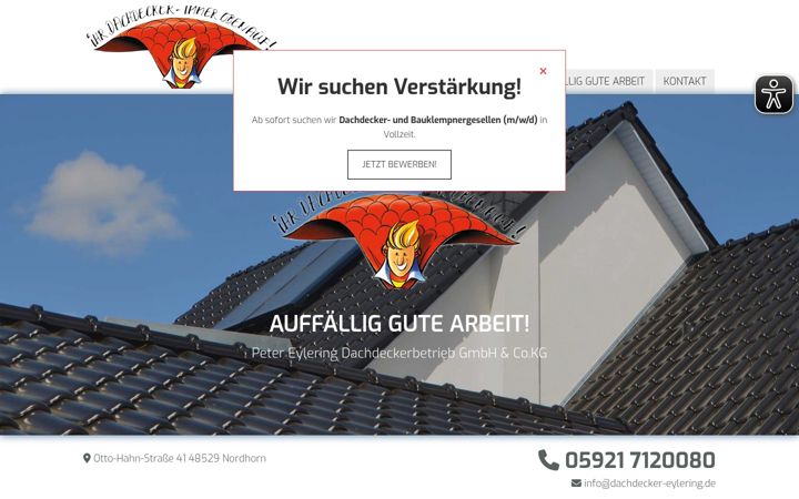 Screenshot of dachdecker-eylering.de