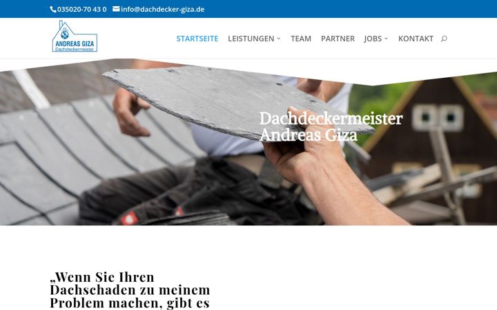 Screenshot of dachdecker-giza.de
