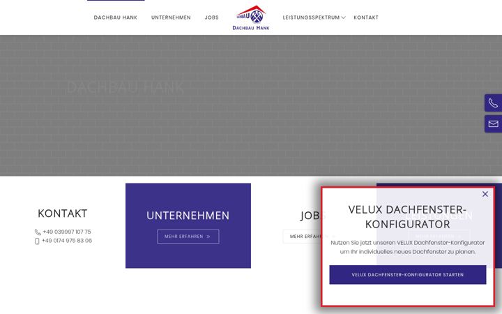 Screenshot of dachdecker-hank.de