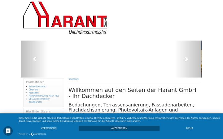 Screenshot of dachdecker-harant.de