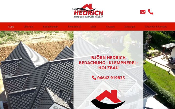Screenshot of dachdecker-hedrich.de