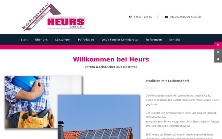 Screenshot of dachdecker-heurs.de