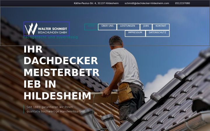 Screenshot of dachdecker-hildesheim.com