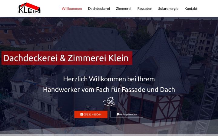 Screenshot of dachdecker-klein.de