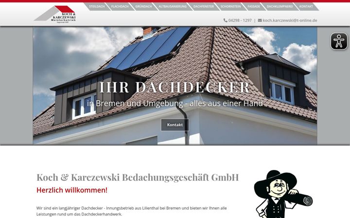 Screenshot of dachdecker-lilienthal.de