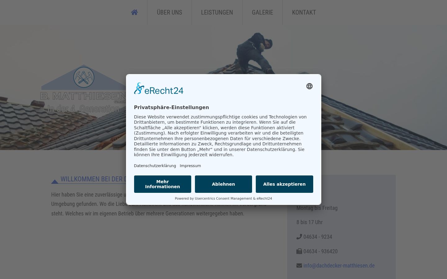 Captura de ecrã do banner de consentimento apresentado antes de qualquer interação