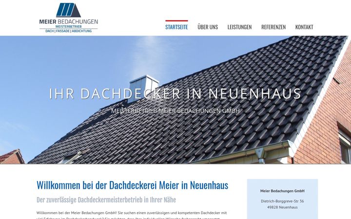 Screenshot of dachdecker-meier-neuenhaus.de