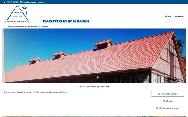 Screenshot of dachdecker-mrasek.de