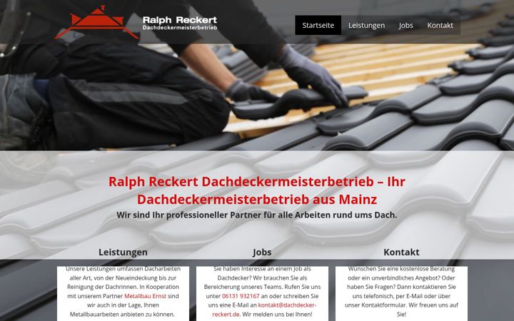 Screenshot of dachdecker-reckert.de