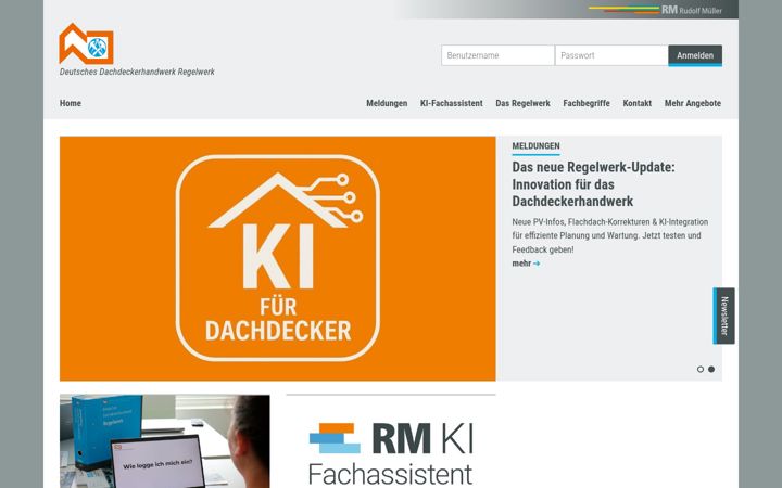 Screenshot of dachdecker-regelwerk.de
