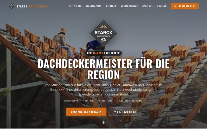 Screenshot of dachdecker-starck.de