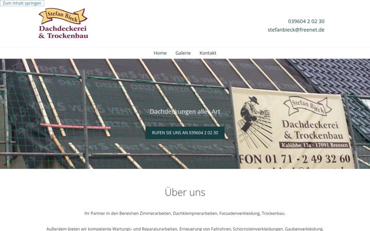 Screenshot of dachdecker-stefanbieck.de