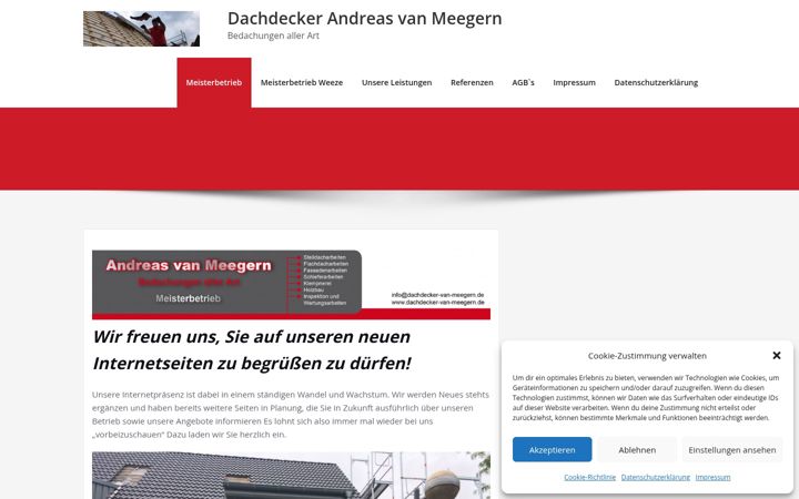 Screenshot of dachdecker-van-meegern.de