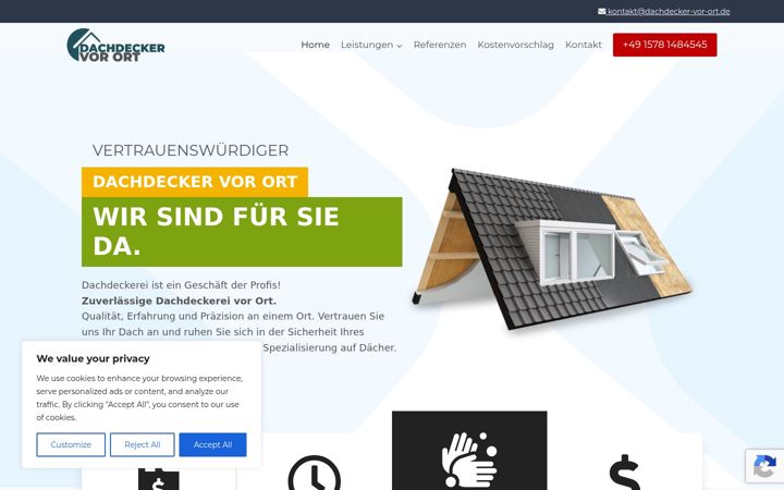 Screenshot of dachdecker-vor-ort.de