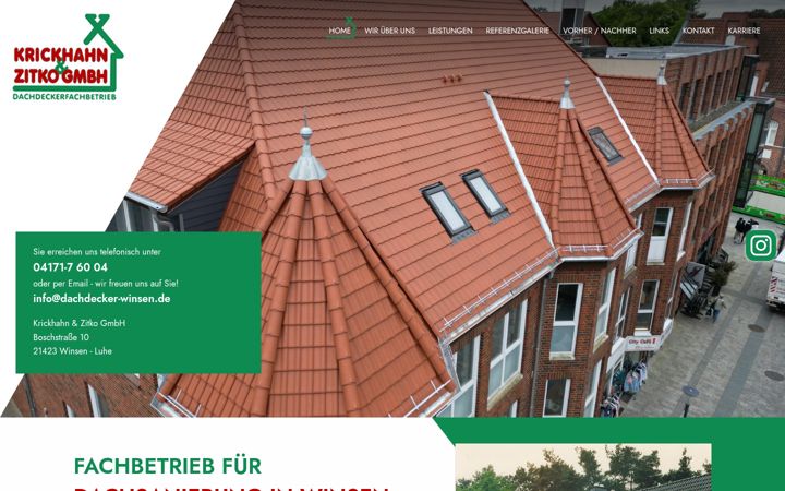 Screenshot of dachdecker-winsen.de