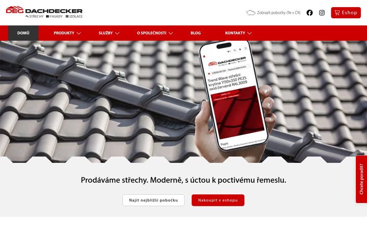 Captura de ecrã de dachdecker.cz