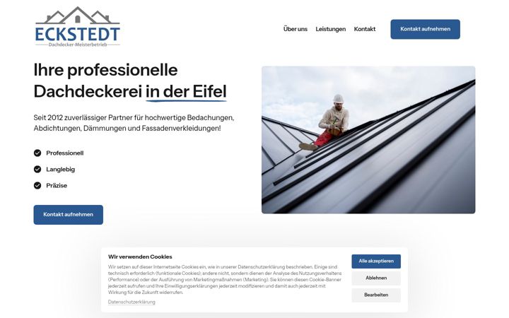 Screenshot of dachdeckereckstedt.de
