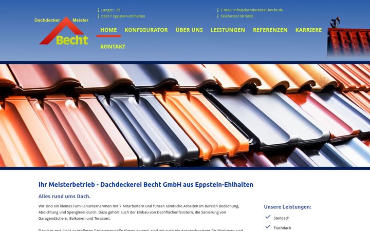 Screenshot of dachdeckerei-becht.de