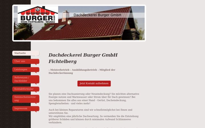 Screenshot von dachdeckerei-burger.de