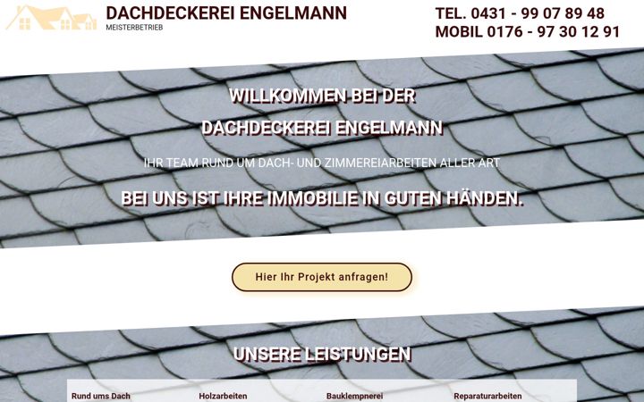 Screenshot of dachdeckerei-engelmann.de
