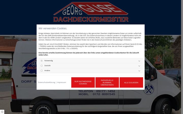 Screenshot of dachdeckerei-guse.de