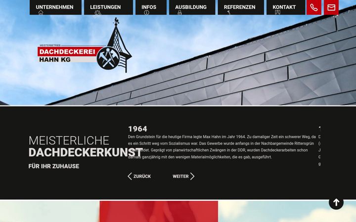Screenshot of dachdeckerei-hahn.de