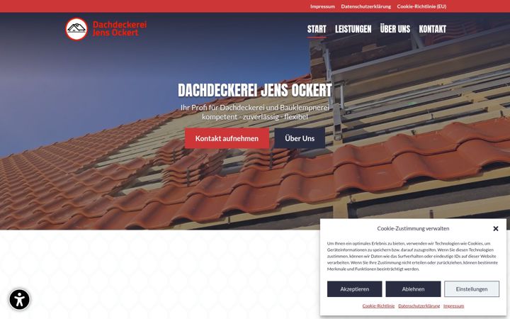 Screenshot of dachdeckerei-ockert.de