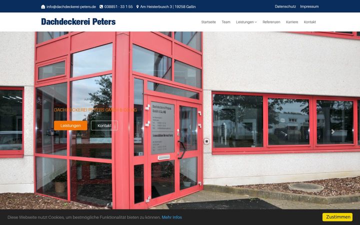 Screenshot of dachdeckerei-peters.de