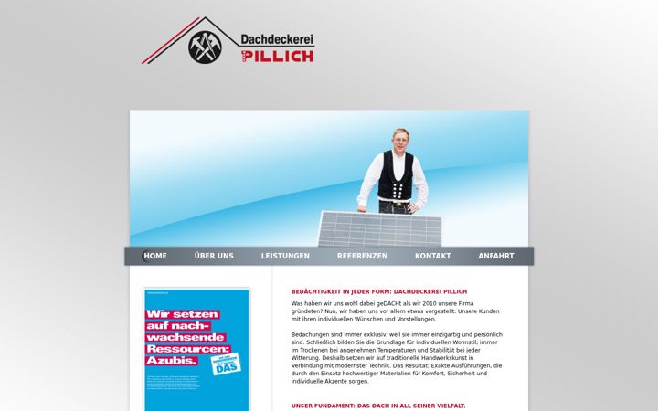 Screenshot of dachdeckerei-pillich.de