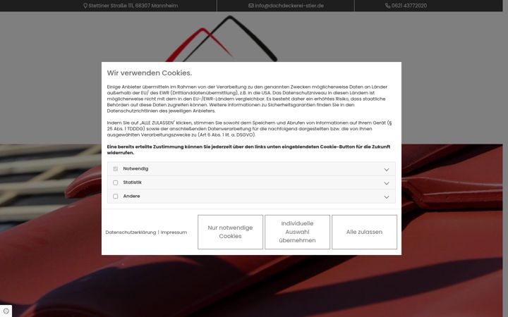 Screenshot of dachdeckerei-stier.de