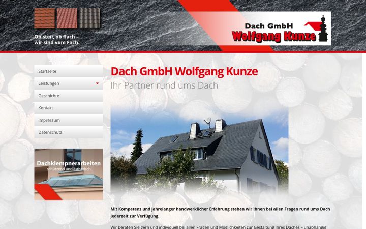 Screenshot of dachdeckerkunze.de