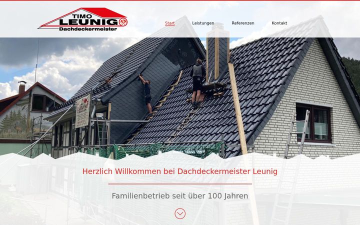 Screenshot of dachdeckerleunig.de