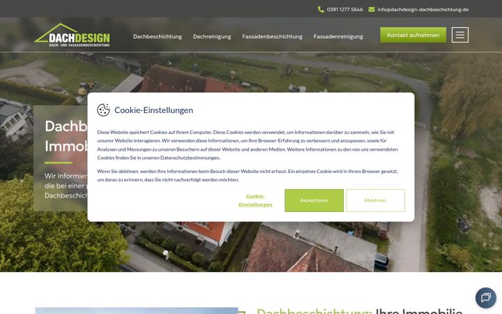 Screenshot of dachdesign-dachbeschichtung.de