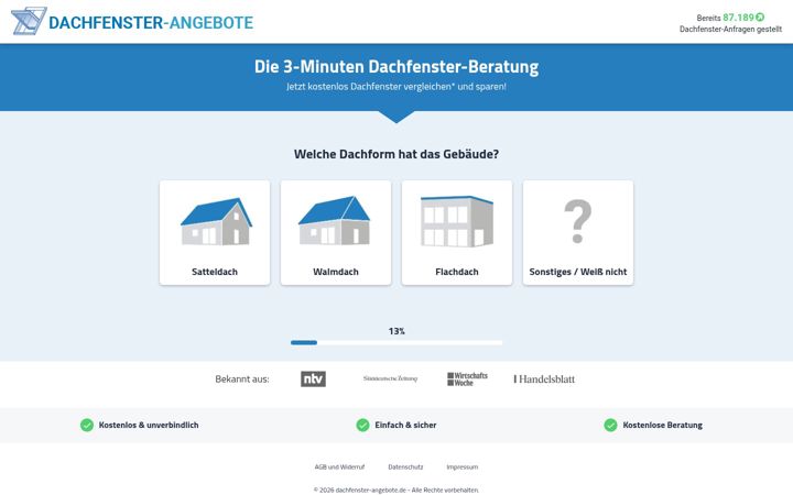 Screenshot of dachfenster-angebote.de
