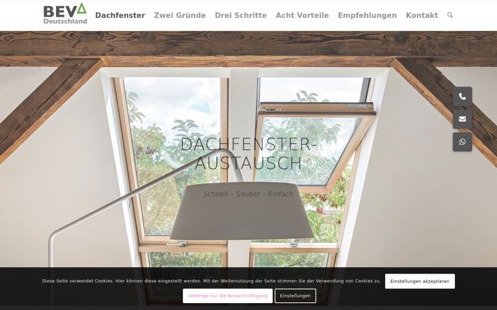 Screenshot van dachfenster-austausch.info