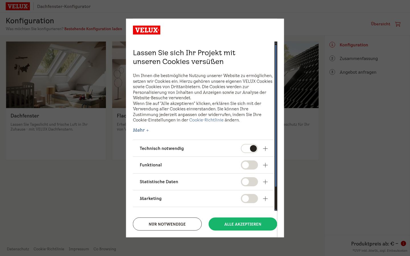 Capture d'écran de la bannière de consentement affichée avant toute interaction