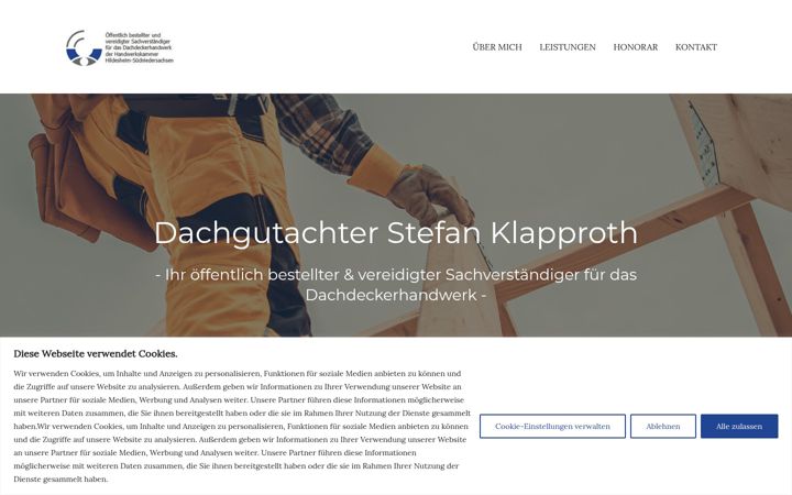 Screenshot of dachgutachten-klapproth.de