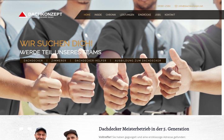 Screenshot of dachkonzept.net