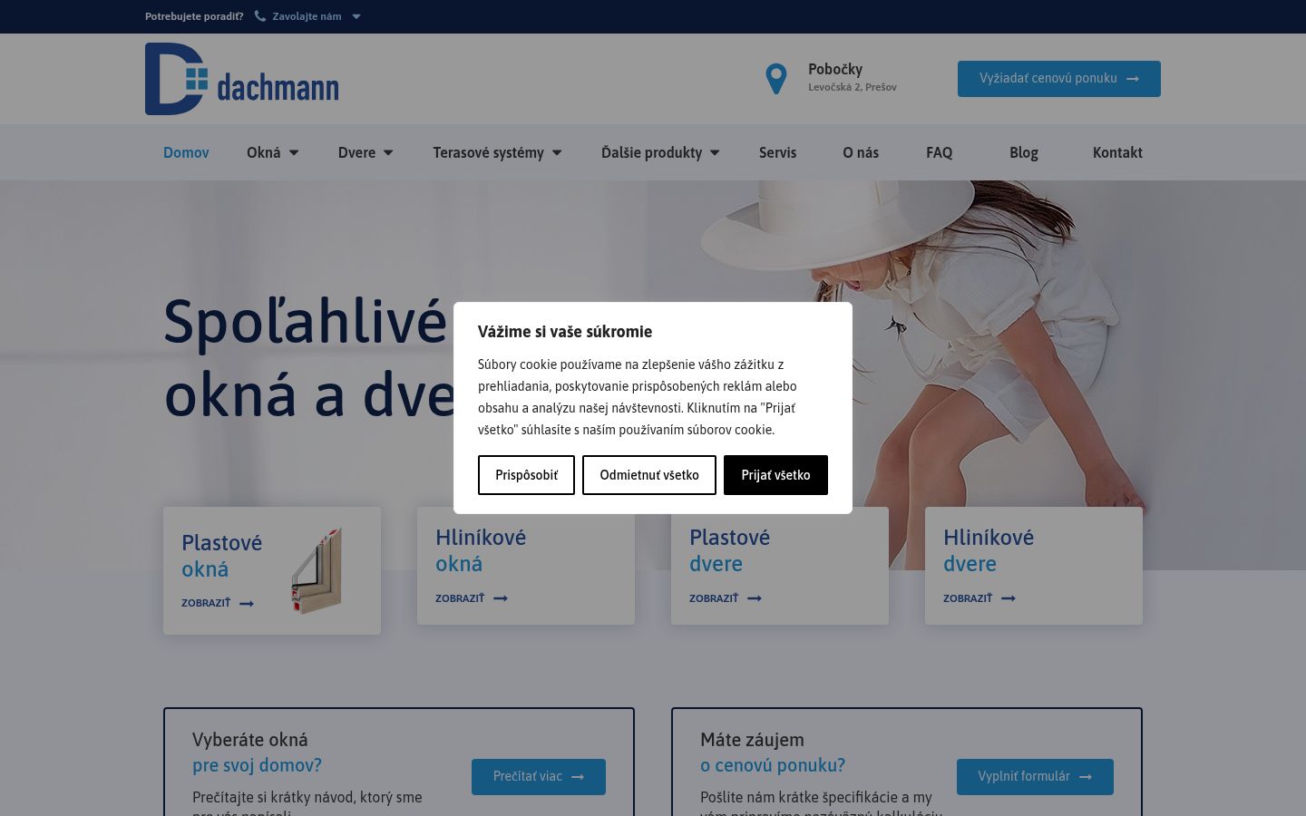 Snímka obrazovky banera súhlasu zobrazeného pred akoukoľvek interakciou