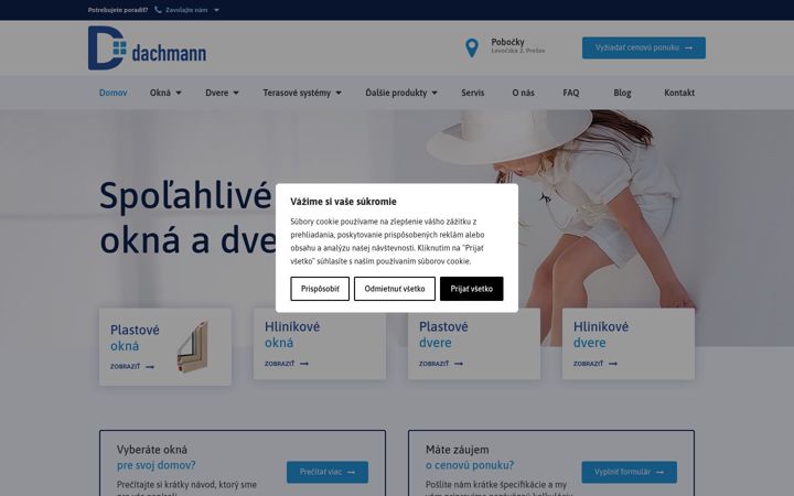 Screenshot stránky dachmann.sk