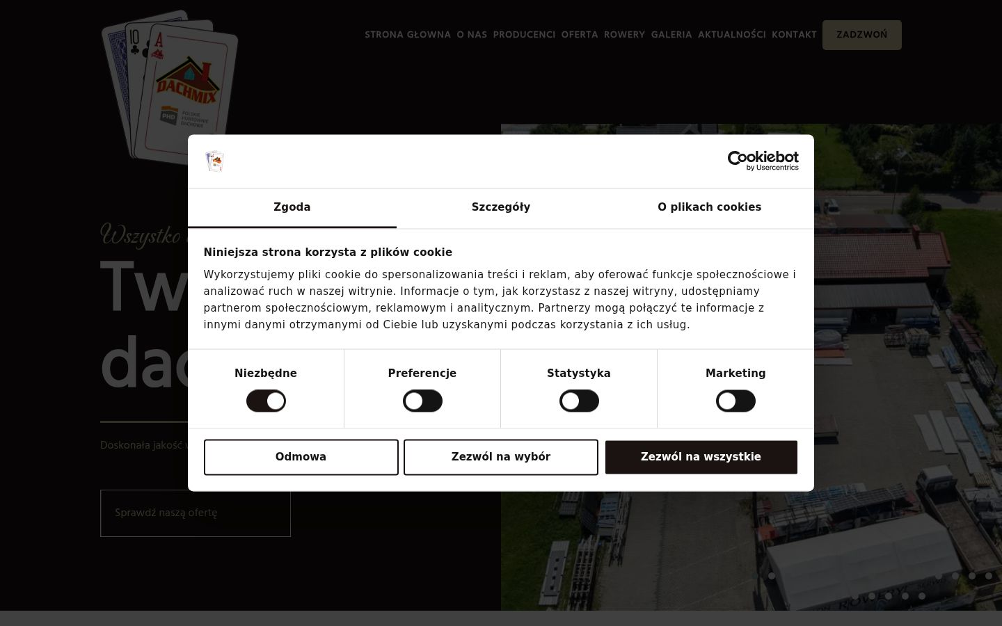 Posnetek zaslona pasice za privolitev, prikazane pred kakršno koli interakcijo