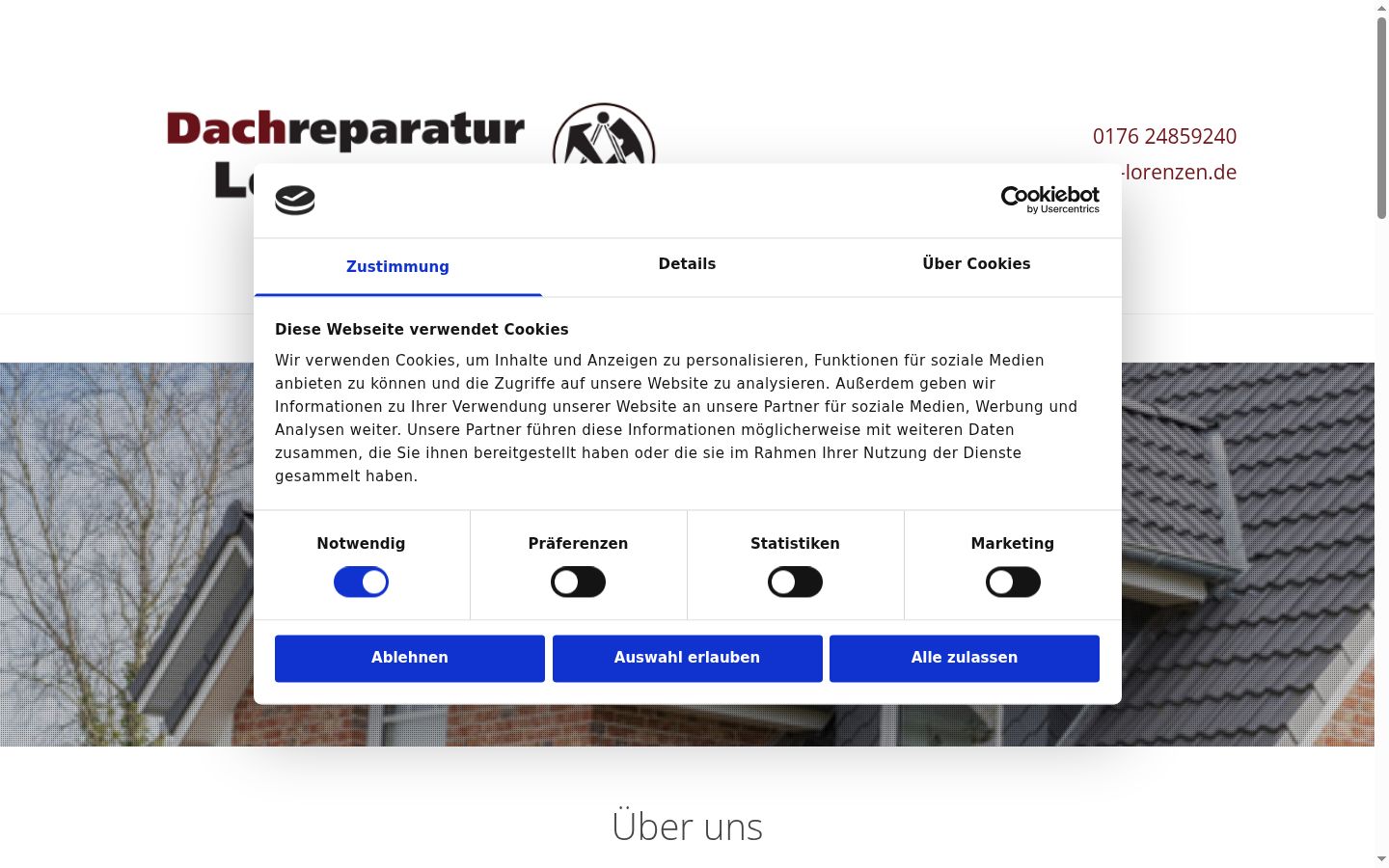 Ekrānuzņēmums ar piekrišanas baneri, kas tika rādīts pirms jebkādas mijiedarbības