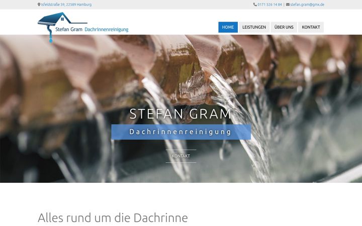 Screenshot of dachrinnenreinigung-gram.de