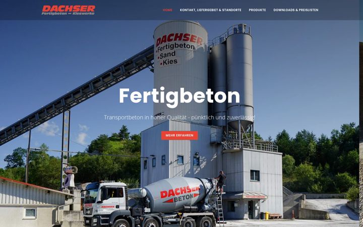 Screenshot of dachser-beton.de