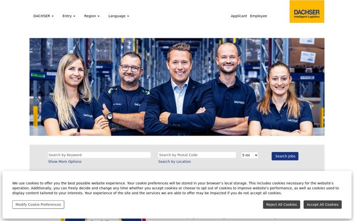 Screenshot of dachser-career.com