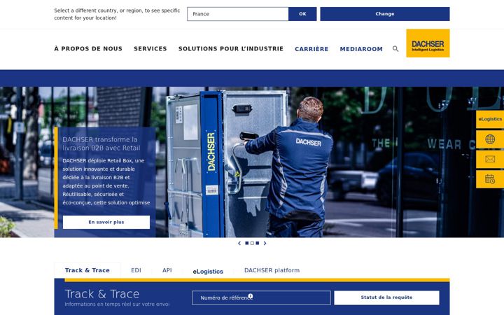 Screenshot of dachser.fr