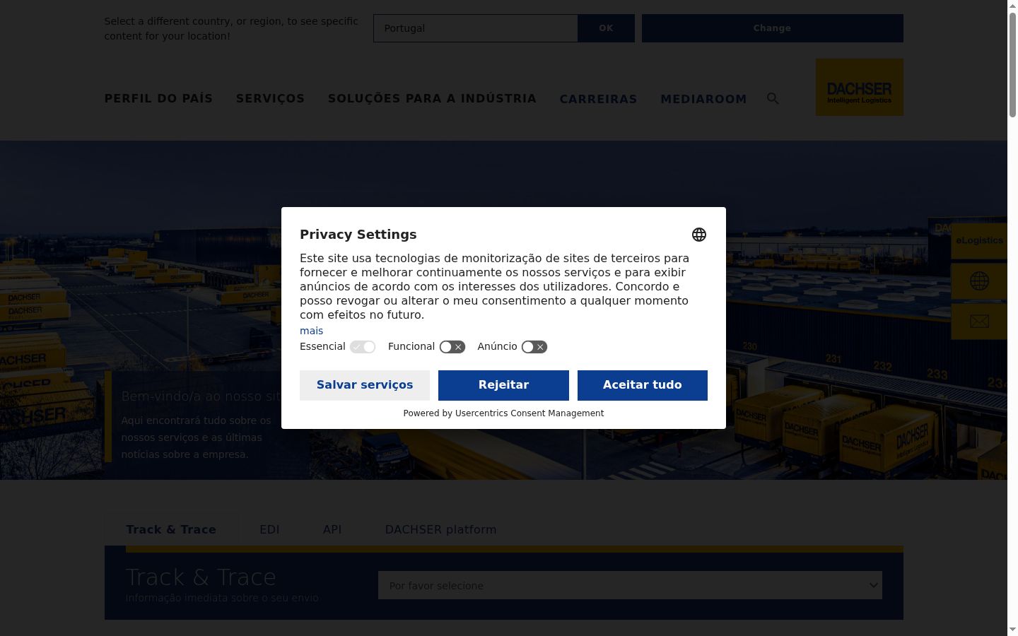 Screenshot of the consent banner shown before any interaction