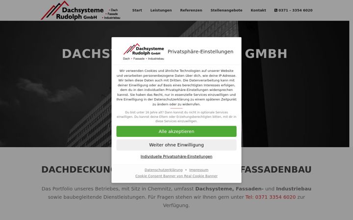 Screenshot of dachsysteme-rudolph.de